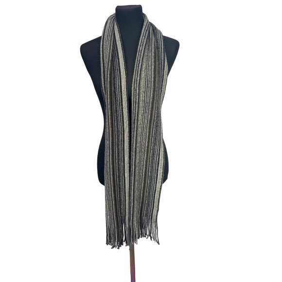 Echo Women's King Of‎ Stripes Wrap Fringed Scarf - Picture 1 of 6